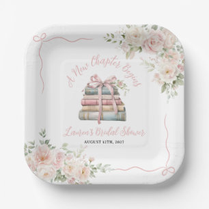 A New Chapter Begins Bridal Shower Paper Plates