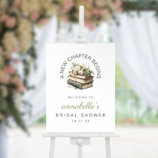 A New Chapter Begins Bridal Shower Sign