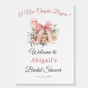 A NEW CHAPTER BEGINS BRIDAL SHOWER WELCOME FOAM BOARD