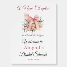 A NEW CHAPTER BEGINS BRIDAL SHOWER WELCOME