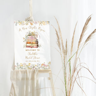 A New Chapter Begins Bridal Shower Welcome Foam Board