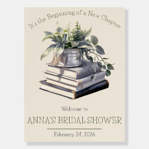 A New Chapter Begins! Bridal Shower Welcome Sign