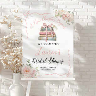 A New Chapter Begins Bridal Shower Welcome Sign