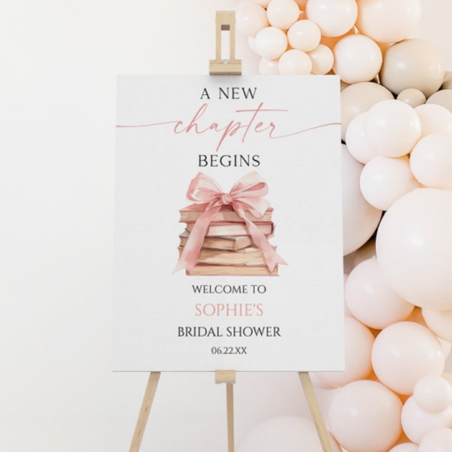 A New Chapter Begins Bridal Shower Welcome Sign (Creator Uploaded)
