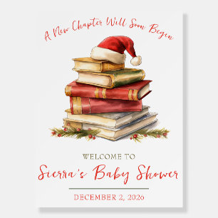 A New Chapter Begins Christmas Shower Welcome Sign