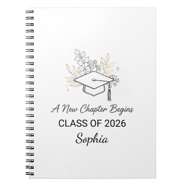 A New Chapter Begins Class of 2026 Personalized Notebook (Front)
