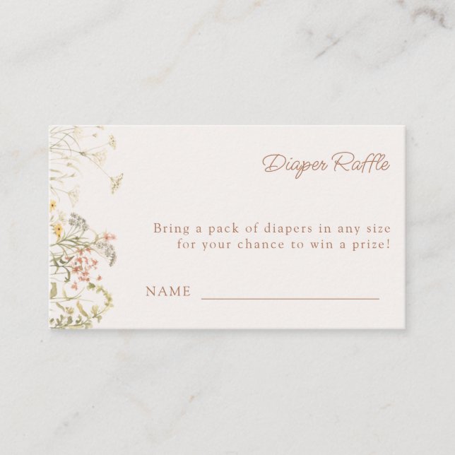  A New Chapter Begins Diaper Raffle Enclosure Card (Front)