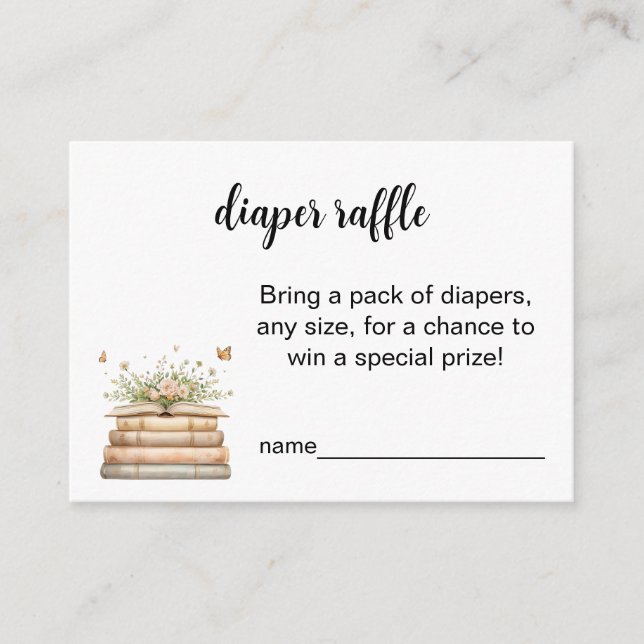 A New Chapter Begins Diaper Raffle Insert (Front)