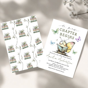 A New Chapter Begins Floral Storybook Baby Shower Invitation