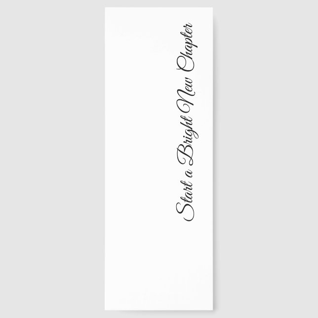 A New Chapter Begins | Modern Inspirational Design Bookmarks (Front)