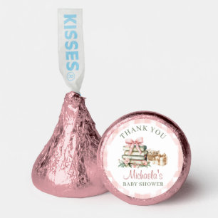 A New Chapter Begins Pink Bow Books Baby Shower Hershey®'s Kisses®