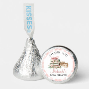 A New Chapter Begins Pink Bow Books Baby Shower Hershey®'s Kisses®