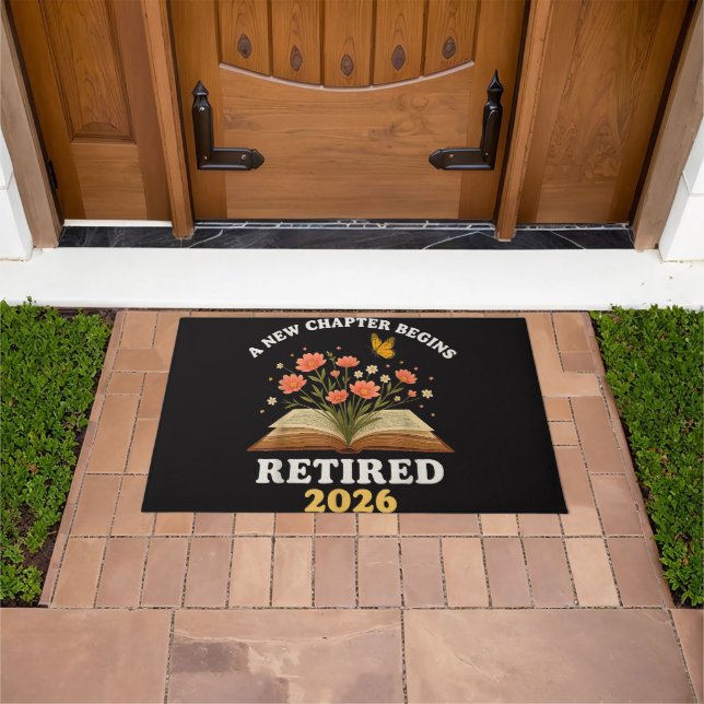 A New Chapter Begins Retired 2026 Doormat (Outdoor)