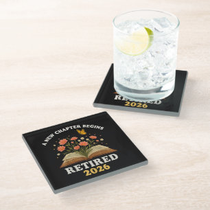 A New Chapter Begins Retired 2026 Glass Coaster