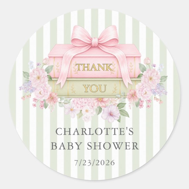 A New Chapter Begins Round Favor Sticker (Front)