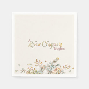 A New Chapter Begins Rustic Botanicals Baby Shower Napkins