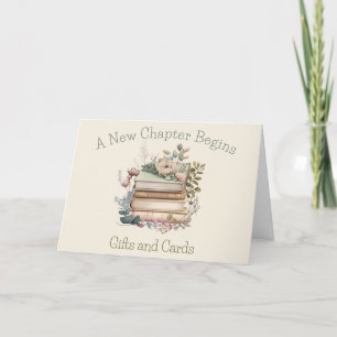 A New Chapter Begins  Signature Cocktail Tent Card