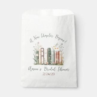 A New Chapter Begins! Spring Floral Bridal Shower Favor Bag