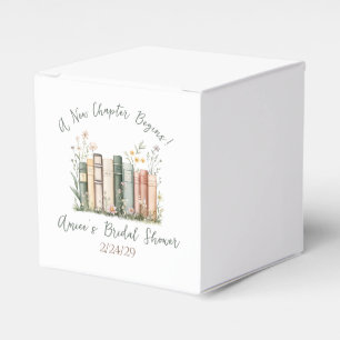 A New Chapter Begins! Spring Floral Bridal Shower Favor Boxes