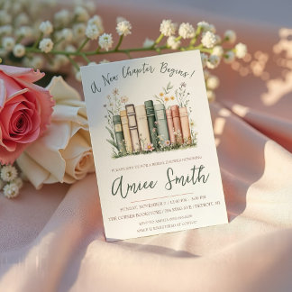 A New Chapter Begins! Spring Floral Bridal Shower Invitation