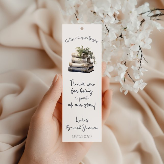 A New Chapter Begins! Stacked Books Bookmark Favor (Creator Uploaded)