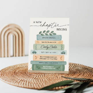 A New Chapter Begins Storybook Baby Shower Invitation