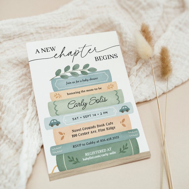 A New Chapter Begins Storybook Baby Shower Invitation (Creator Uploaded)