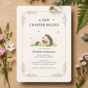 A New Chapter Begins Storybook Baby Shower Invitation