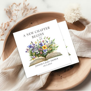 A New Chapter Begins Storybook Baby Shower Napkins