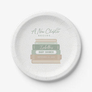 A New Chapter Begins Storybook Baby Shower Paper Plates