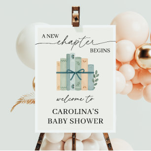 A New Chapter Begins Storybook Baby Shower Welcome Foam Board