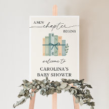 A New Chapter Begins Storybook Baby Shower Welcome