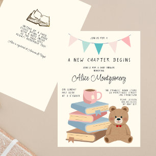 A New Chapter Begins Storybook Boho Baby Shower Invitation