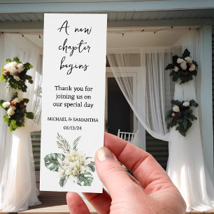 A New Chapter Begins Wedding Favor Bookmarks