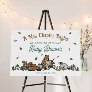 A New Chapter Begins Welcome Baby Shower Foam Board