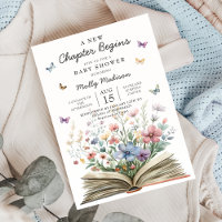 A New Chapter Begins Wildflower Baby Shower