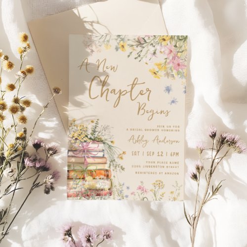 A New Chapter Begins Wildflower Bridal Shower