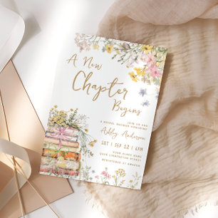 A New Chapter Begins Wildflower Bridal Shower Invitation