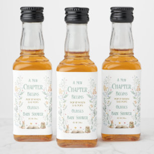 A New Chapter Book Baby Shower  Liquor Bottle Label