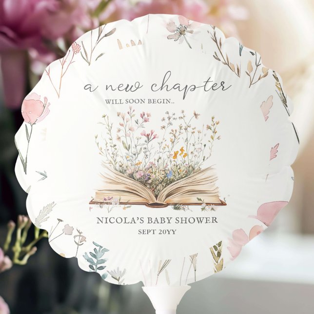 A New Chapter Book Theme Baby Shower Balloon (Creator Uploaded)