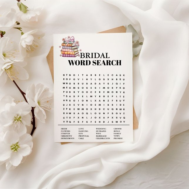 A New Chapter Book  Weding Word Search Game Card (Creator Uploaded)