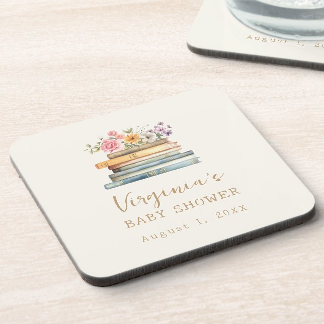 A New Chapter Books Baby Shower Beverage Coaster (A New Chapter Books Baby Shower Beverage Coaster by Painted Paperie
)