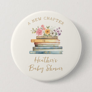 A New Chapter Books Baby Shower Button