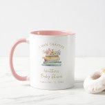 A New Chapter Books Baby Shower Mug<br><div class="desc">A New Chapter Books Baby Shower. Savor every sip with the "A New Chapter" Mug, a beautifully designed keepsake that blends literary charm with delicate watercolor artistry. Featuring a whimsical arrangement of books and wildflowers, this mug’s warm ivory background and vintage-inspired script create a soothing aesthetic perfect for quiet moments...</div>