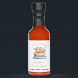 A New Chapter Books Bridal Shower Hot Sauces<br><div class="desc">Spice up your bridal shower with Wildflower and Books hot sauce favors, a bold and flavorful way to add a little heat to your celebration. Featuring a beautifully designed label adorned with handpainted watercolor illustrations of vintage books and delicate wildflowers in soft pinks, blues, greens, and gold, this custom hot...</div>