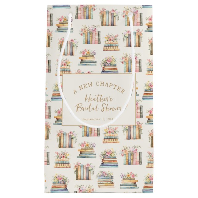 A New Chapter Books Bridal Shower Small Gift Bag (Front)