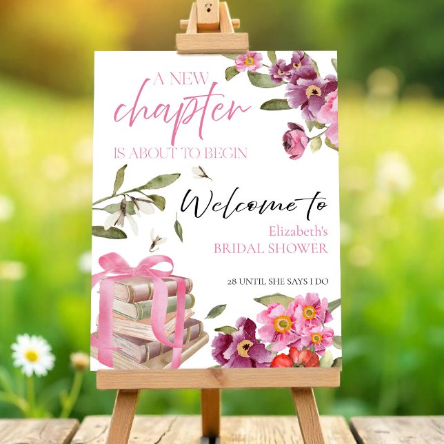 A New Chapter Books | Bridal Shower Welcome Sign (Creator Uploaded)