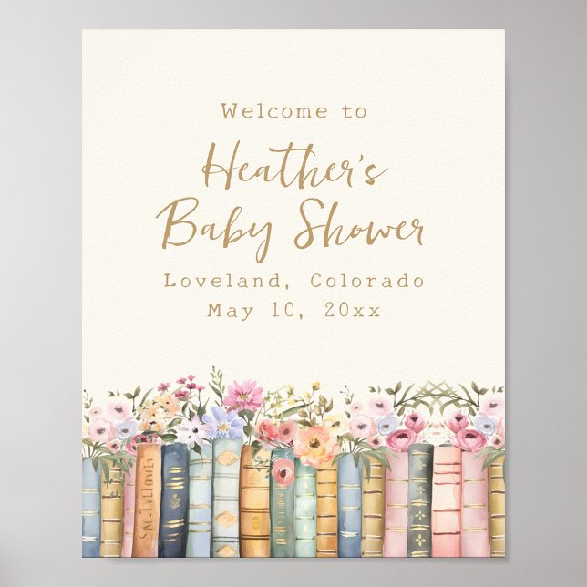 A New Chapter Books Welcome Baby Shower Poster (A New Chapter Books Welcome Baby Shower Poster by Painted Paperie
)
