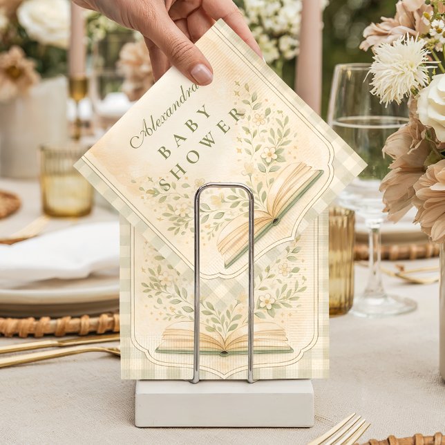 A New Chapter Botanical Baby Shower Napkins (Creator Uploaded)