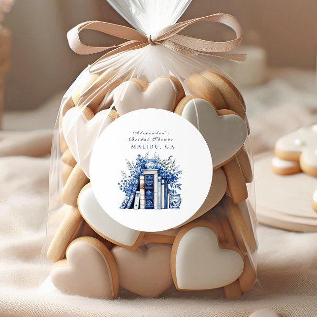 A New Chapter Bridal Shower Classic Round Sticker (Creator Uploaded)